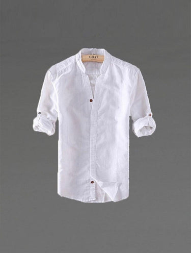 Camisa de lino Manga Larga cuello en  V